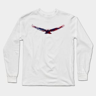 Red White and Blue Bald Eagle Long Sleeve T-Shirt